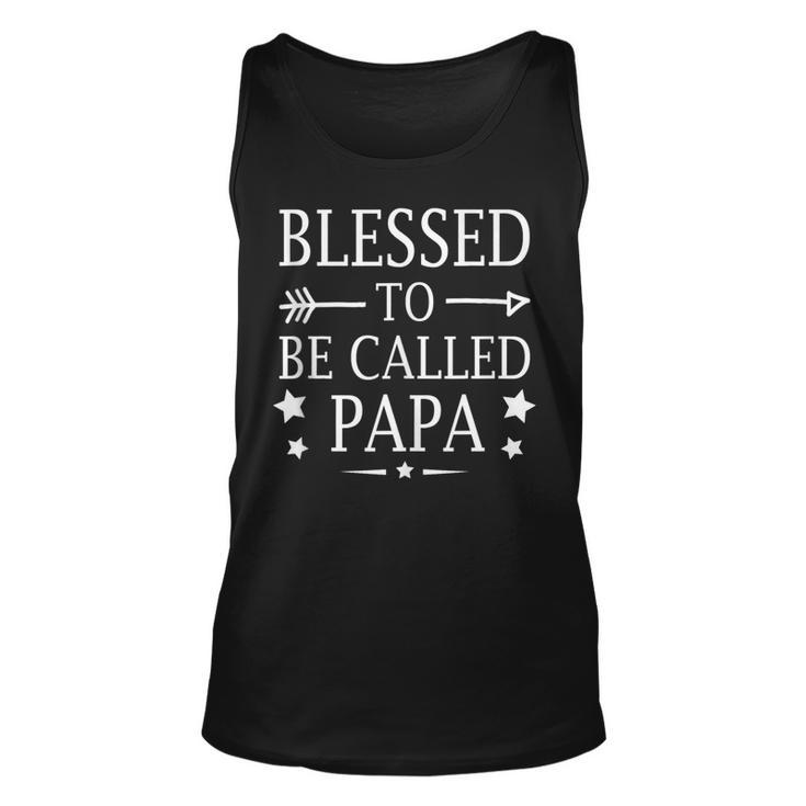 Blessed To Be Called Papa Fathers Day  Unisex Tank Top