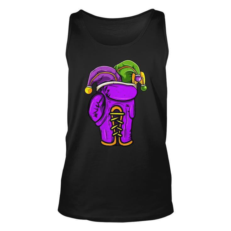 Boxing Sports Lover Mardi Gras Carnival Party Jester   Unisex Tank Top