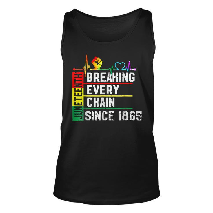 Breaking Every Chain Since 1865 Junenth Black History  V2 Unisex Tank Top
