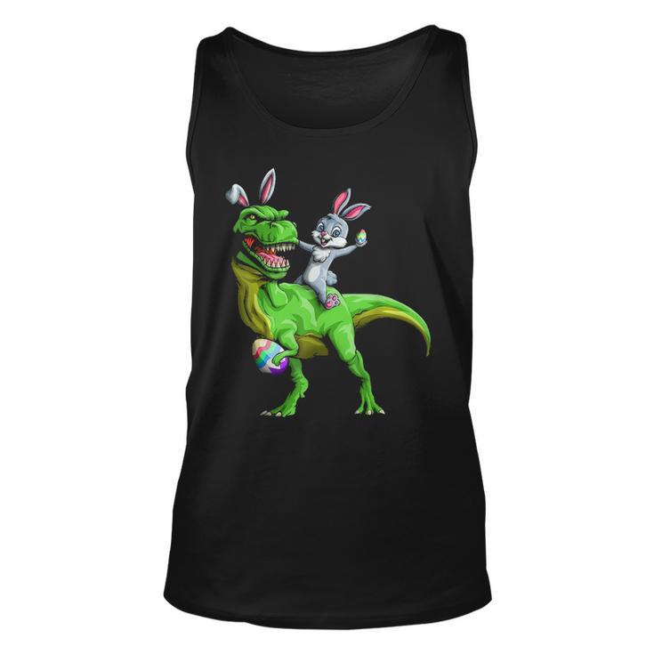 Bunny Riding Dinosaur Funny T Rex Easter Bunny Gift Unisex Tank Top