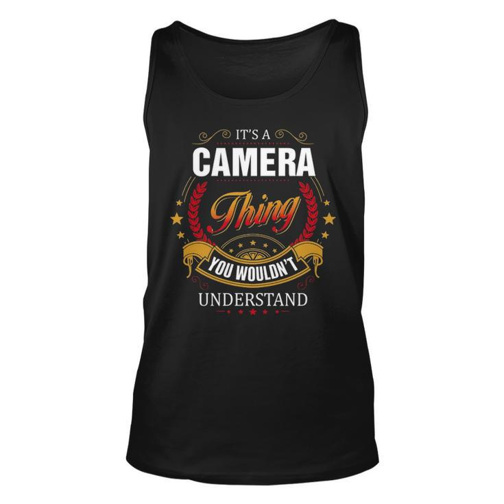Camera  Family Crest Camera  Camera Clothing Camera T Camera T Gifts For The Camera  Unisex Tank Top