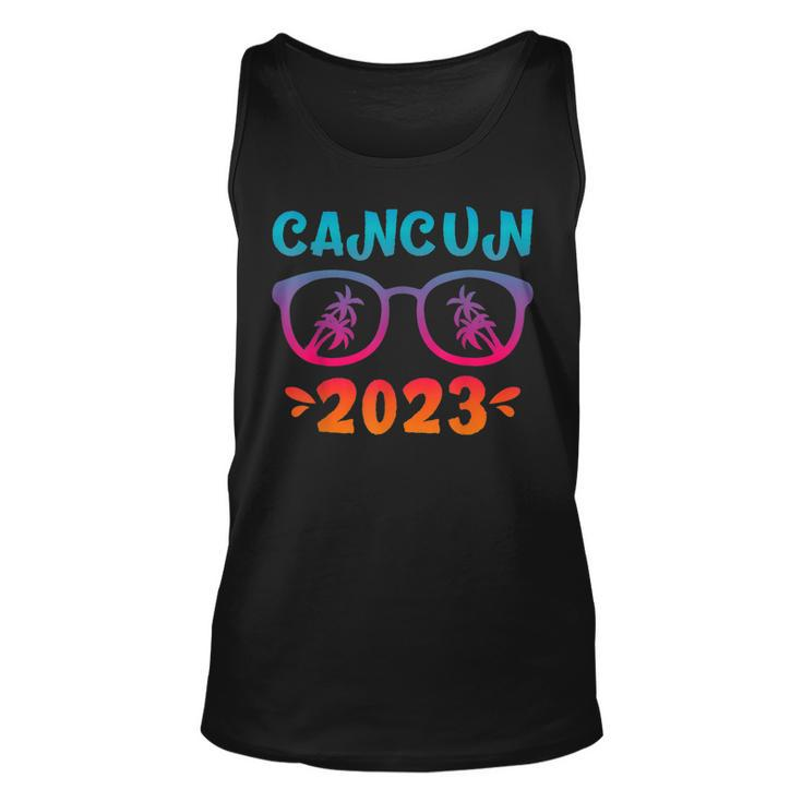 Cancun 2023 Vacation Vintage Matching Cool Glasses Souvenir Tank Top