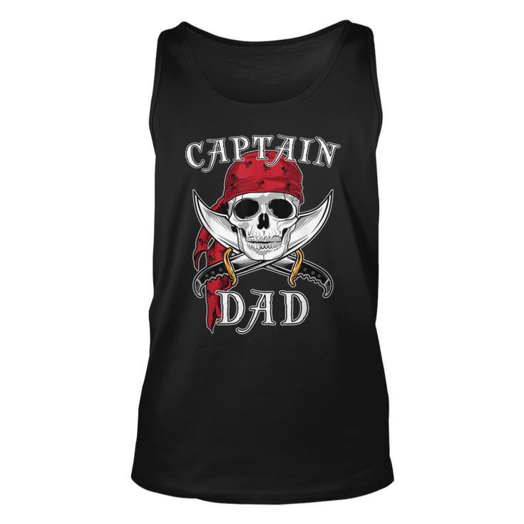 Captain Dad Skeleton Halloween Unisex Tank Top