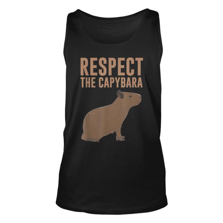 Capybara Gifts Respect The Capybara Cute Animal  Unisex Tank Top