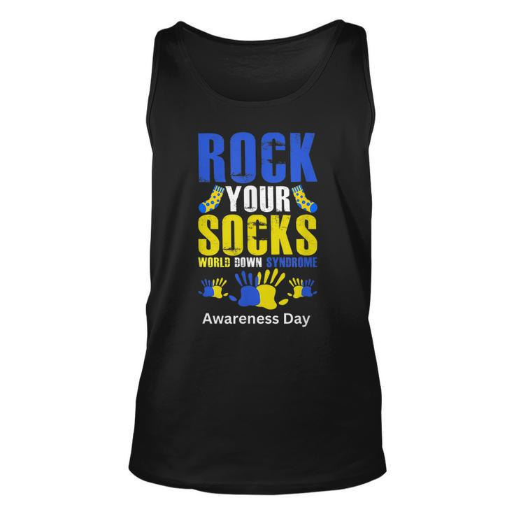 Celebrate Rock Your Socks World Down Syndrome Awareness Day Tank Top