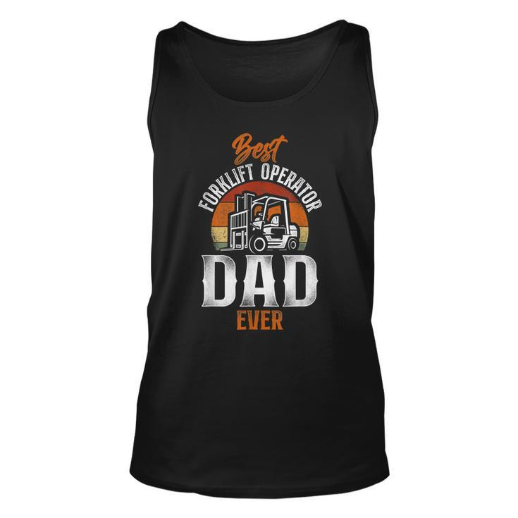 Certified Forklift Truck Operator Dad Father Retro Vintage  Unisex Tank Top