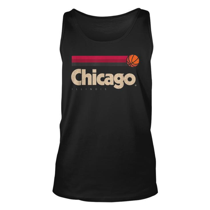 Chicago Basketball B-Ball City Illinois Retro Chicago  Unisex Tank Top