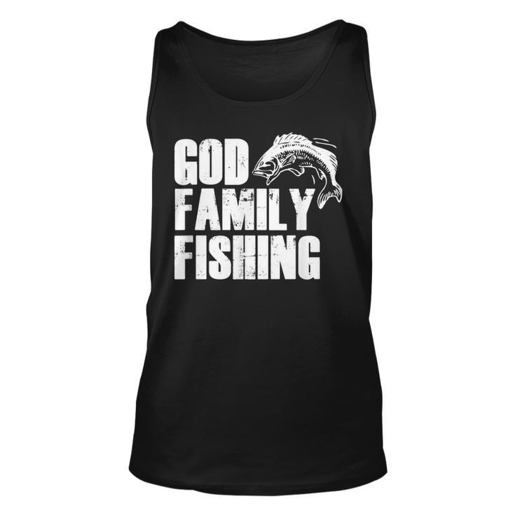 Christian Fisherman Gift God Family Fishing Men Dad Vintage  Unisex Tank Top