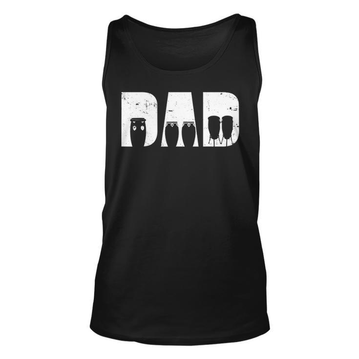 Conga Dad Drum Player Drummer Percussion Music Instrument V2 Unisex Tank Top