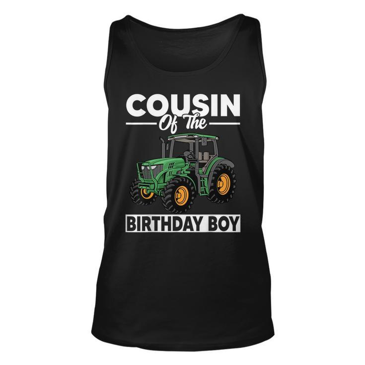 Cousin Of The Birthday Boy Tractor Farm Birthday Party  Unisex Tank Top
