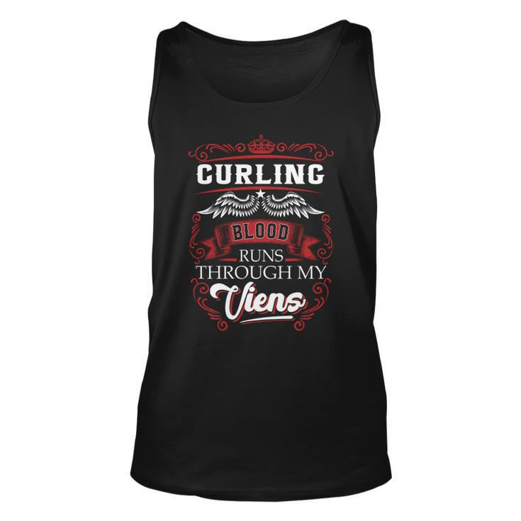 Curling Blood Runs Through My Veins  Unisex Tank Top