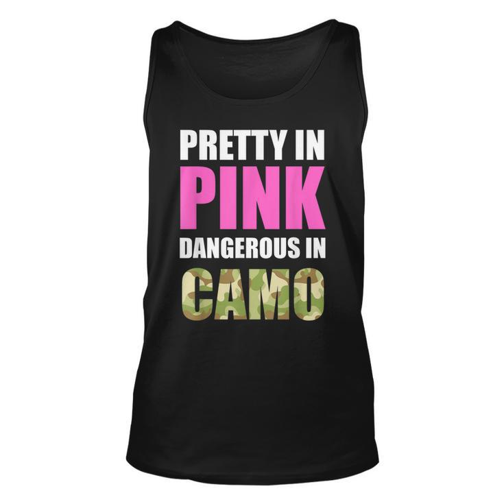 Cute Camoflauge  - Pretty In Pink Dangerous In Camo  Unisex Tank Top