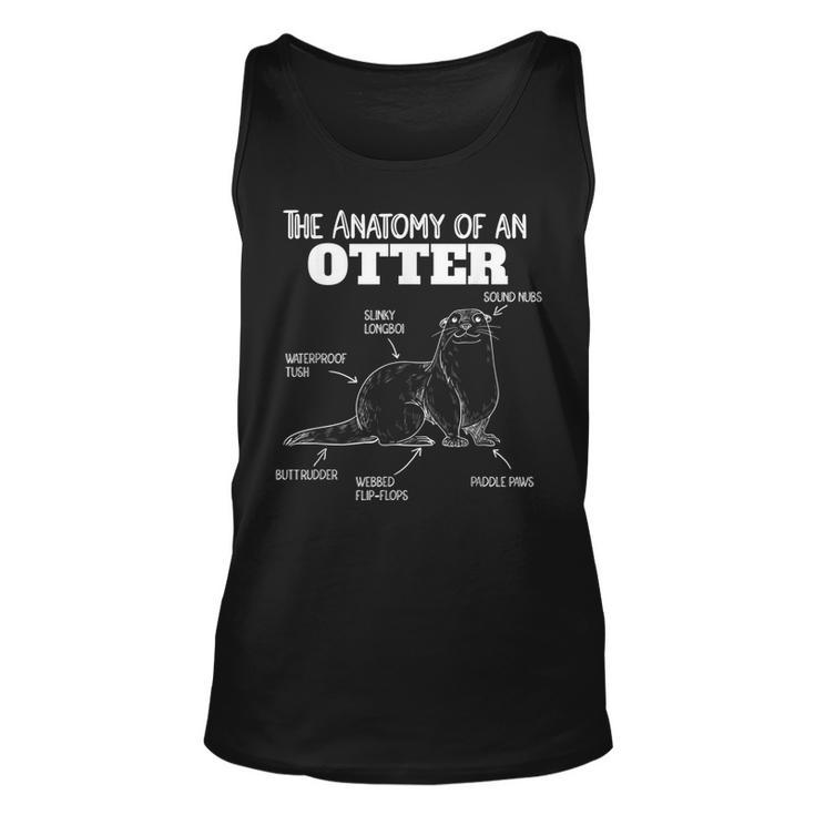 Cute Otter Explanation Anatomy Of An Otter  Unisex Tank Top