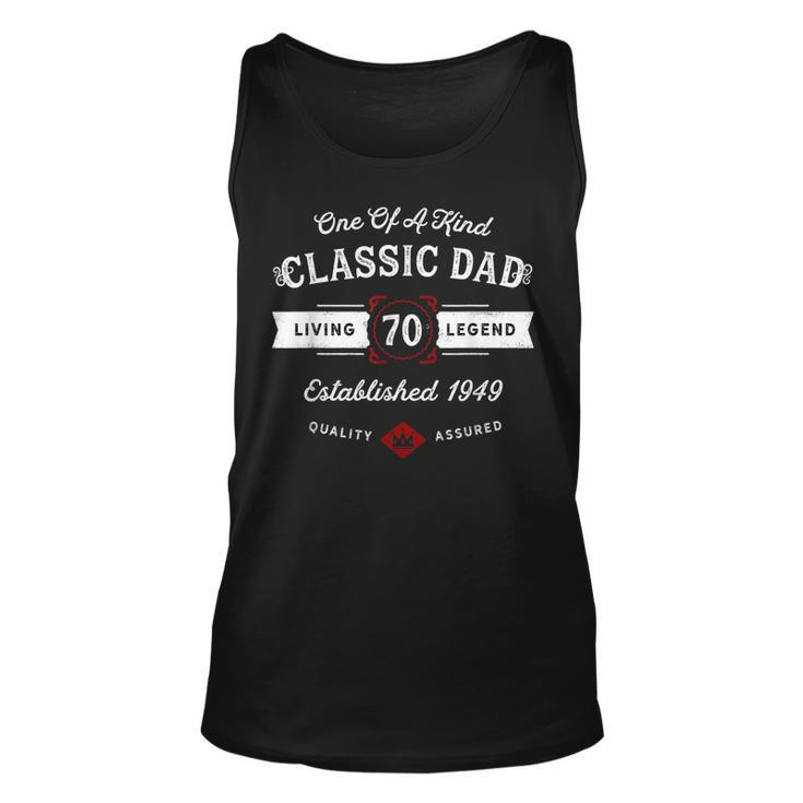 Dad 70Th Birthday T  Distressed Vintage Fathers Day Unisex Tank Top