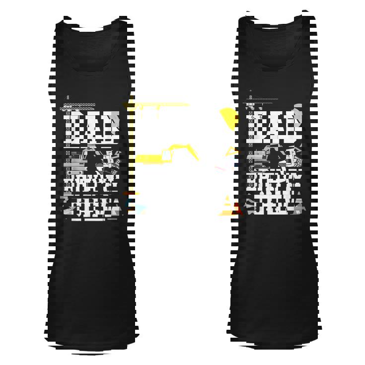 Mens Dad Birthday Crew Shirt Construction Birthday Party Tank Top