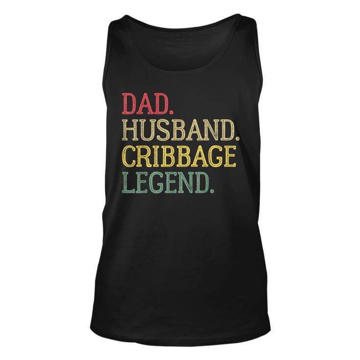 Dad Husband Cribbage Legend Vintage Cribbage Board Game  Unisex Tank Top