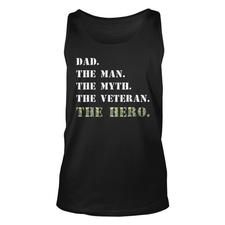 Dad The Man Myth Usa Veterans Day Camouflage Unisex Tank Top