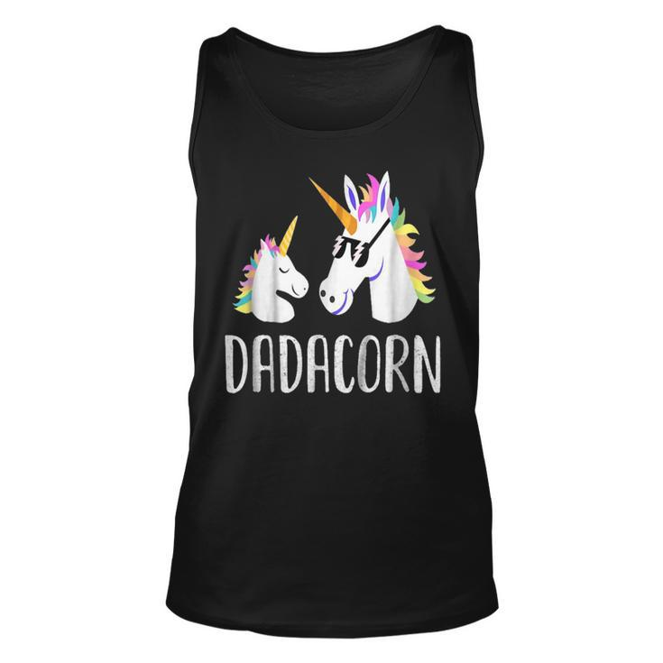 Dadacorn Unicorn Dad And Baby Fathers Day  V4 Unisex Tank Top