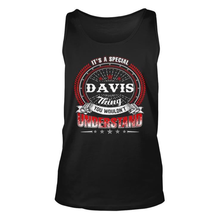 Davis  Family Crest Davis  Davis Clothing Davis T Davis T Gifts For The Davis  V2 Unisex Tank Top