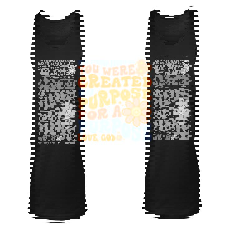 Dear Person Behind Me You Were Created On Purpose Back Print Tank Top