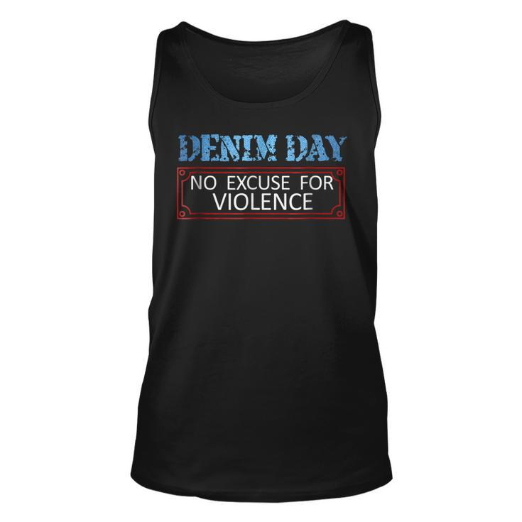 Denim Day Awareness - No Excuse For Violence Novelty Shirts Unisex Tank Top