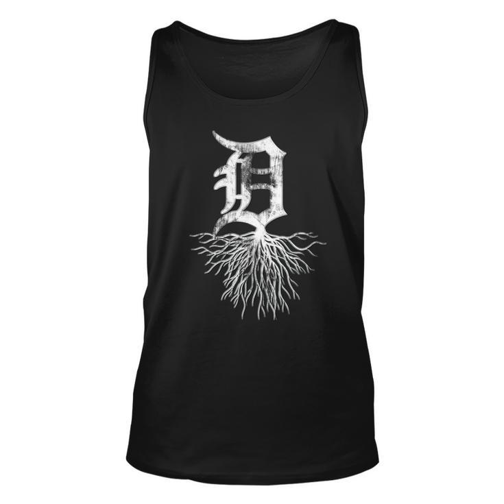 Detroit D Roots Michigan Born Rooted Unisex Tank Top