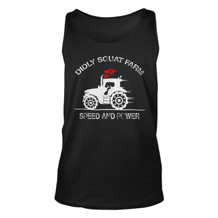 Diddly Squat Farm Speed And Power Perfect Tractor Design  Unisex Tank Top