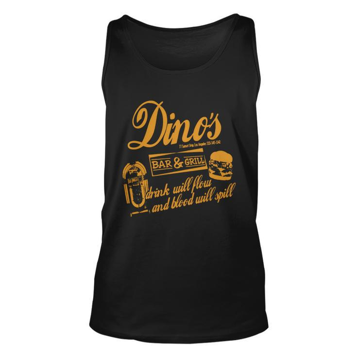 Dino Bar And Grill Men Women Tank Top Graphic Print Unisex