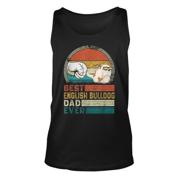 Distressed Best English Bulldog Dad Ever Fathers Day Gift Unisex Tank Top