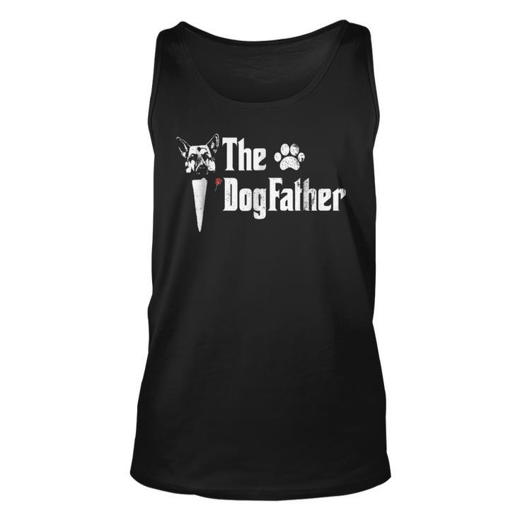 Mens The Dogfather German Shepherd Dog Dad Tshirt Fathers Day Tank Top