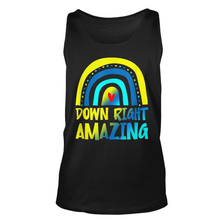 Down Right Amazing Down Syndrome Awareness  Unisex Tank Top