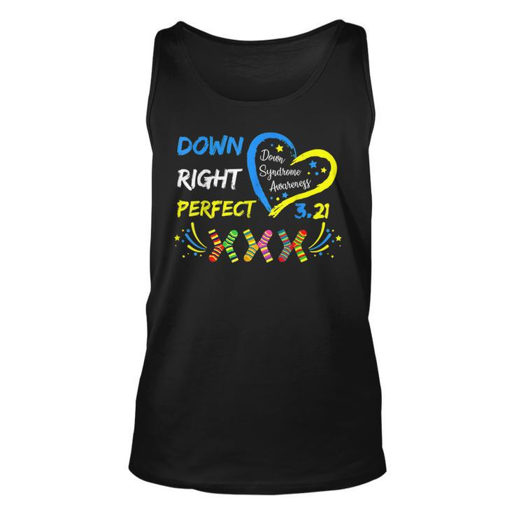 Down Syndrome Awareness 321 Down Right Perfect Socks  Unisex Tank Top