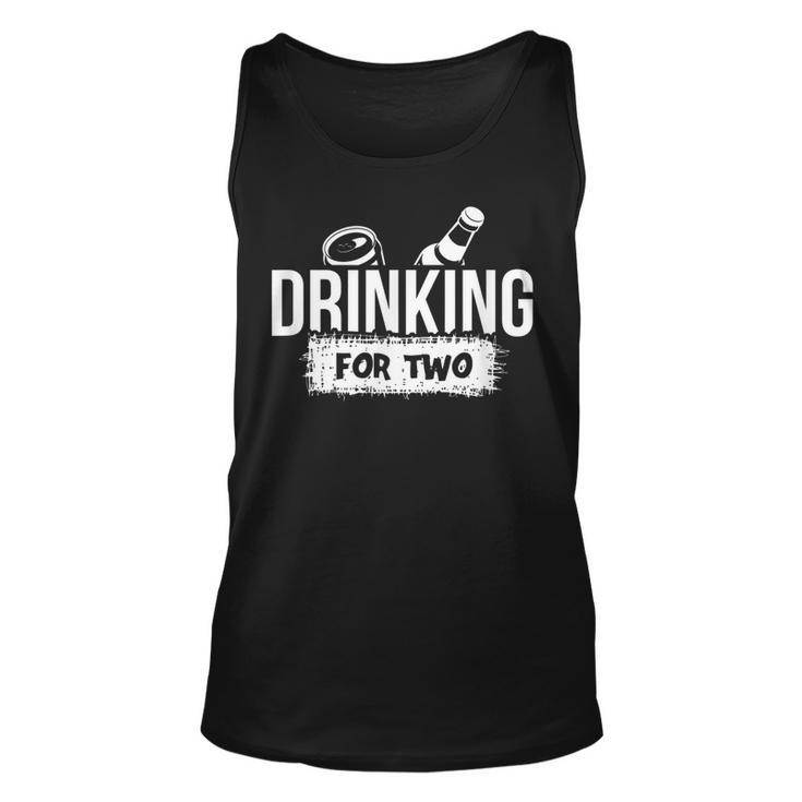 Drinking For Two Pregnancy Announcement T  For Dads Unisex Tank Top