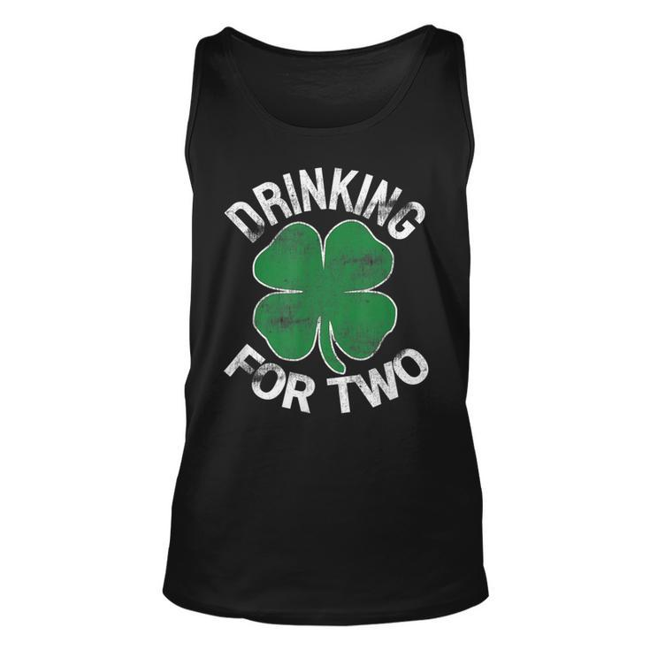 Drinking For Two St Patricks Day Pregnancy Announcement Unisex Tank Top