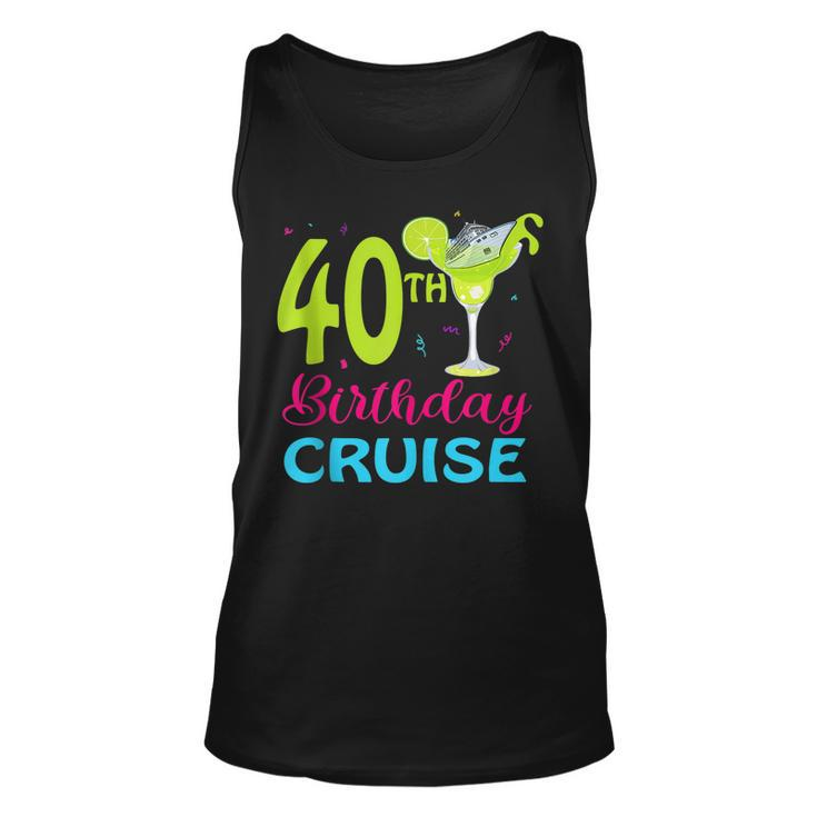 Drinking Party 40Th Birthday Cruise Vacation Squad Cruising Tank Top