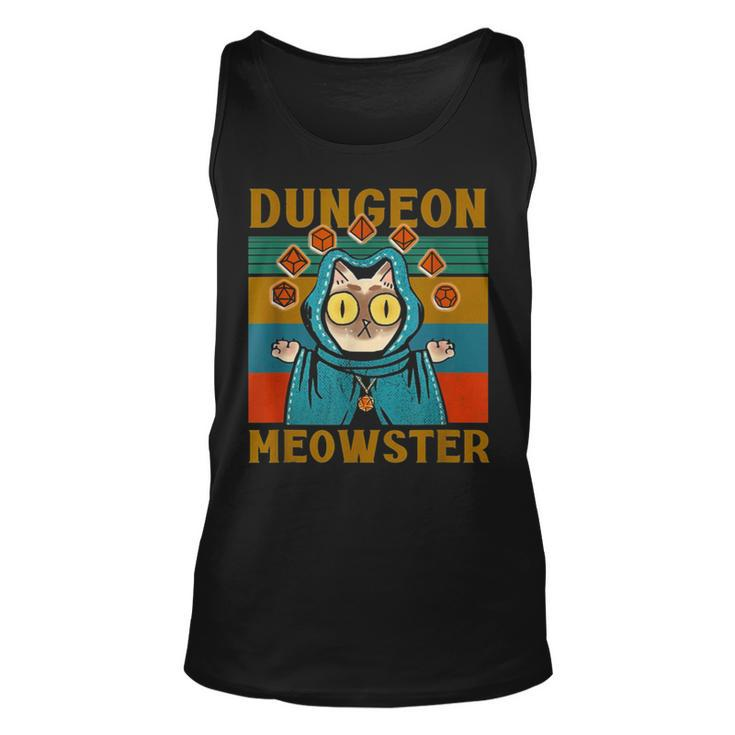 Dungeon Meowster Nerdy Halloween Cat Dad Unisex Tank Top