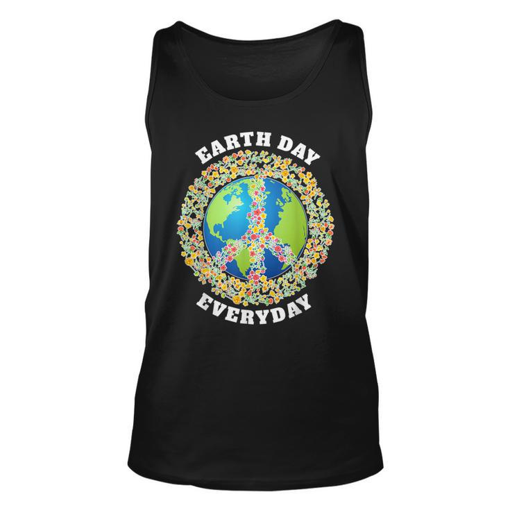 Earth Day Everyday Peace Symbol Environmental Earth Day  Unisex Tank Top