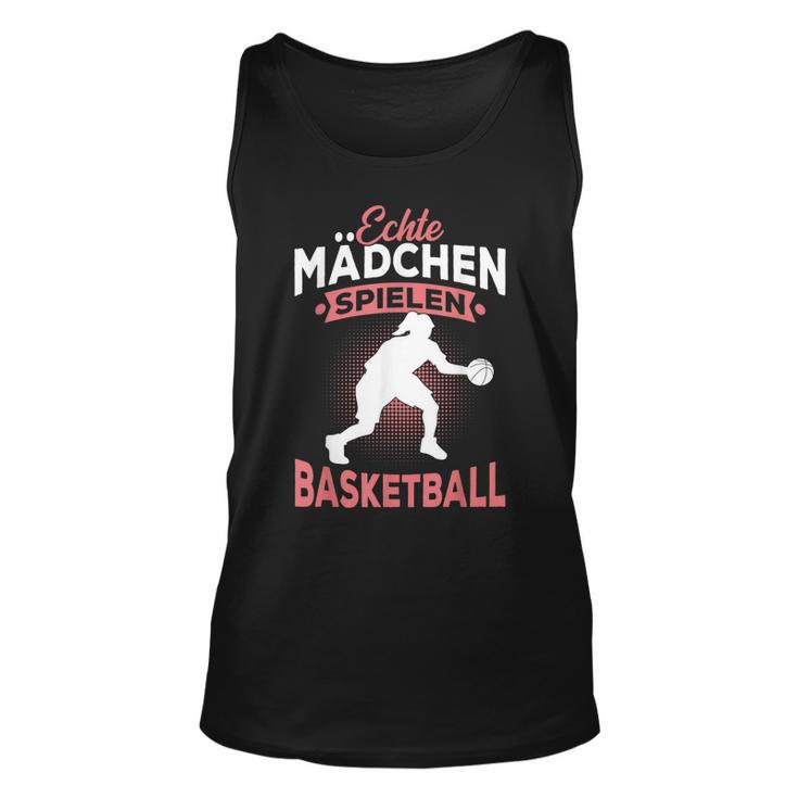 Echte Mädchen Spielen Basketball Spruch Baketballerin Tank Top