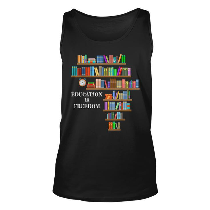 Education Is Freedom Book Reader Black History Month Pride  Unisex Tank Top