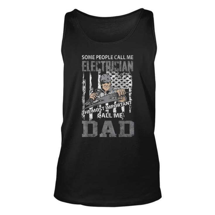 Electrician Dad Fathers Day Funny Daddy Men Dad Gift Unisex Tank Top