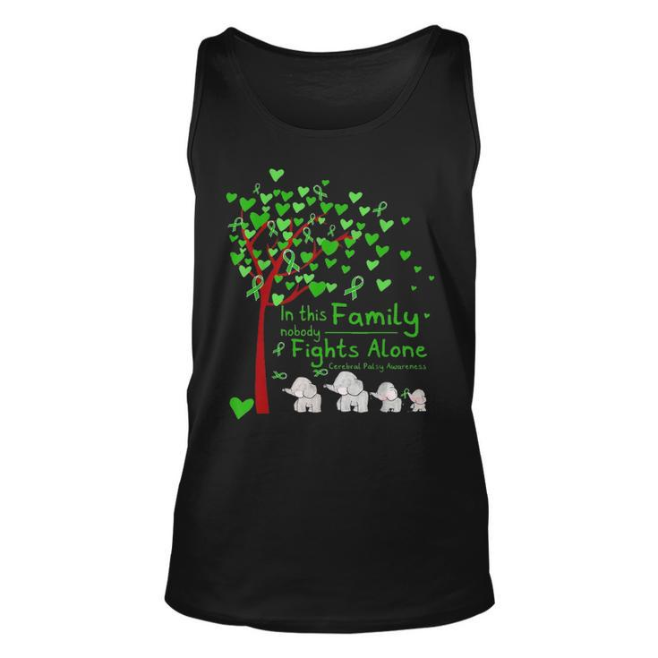 Elephant Nobody Fights Alone Cerebral Palsy Awareness Gift Unisex Tank Top