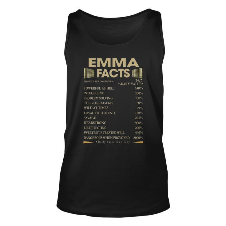 Emma Name Gift Emma Facts Unisex Tank Top