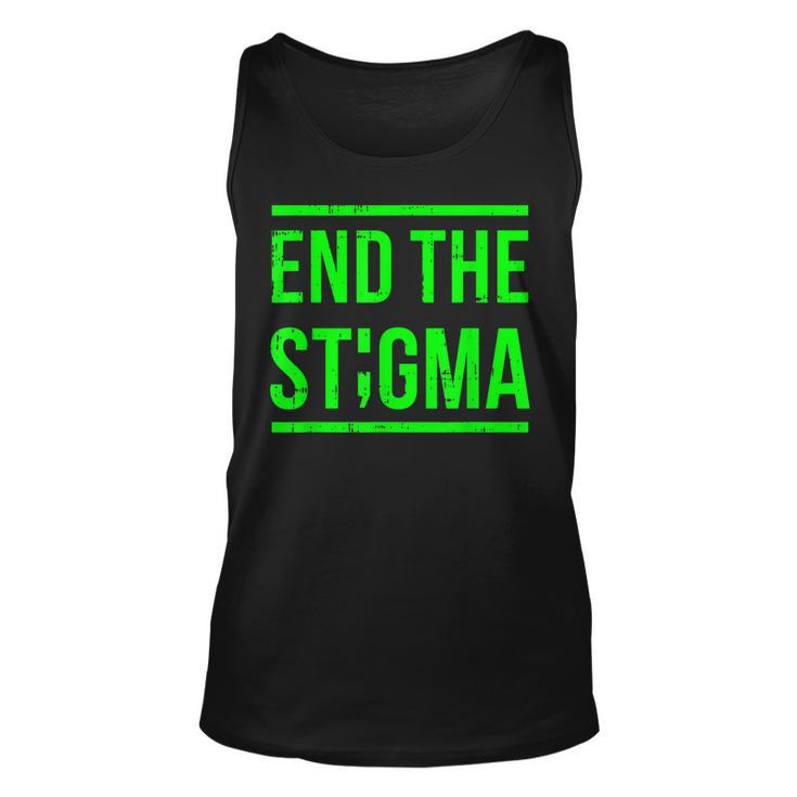 End The Stigma Mental Health Awareness Warrior Counselor  Unisex Tank Top