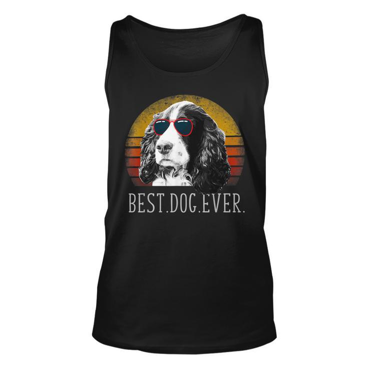 English Springer Spaniel  Retro Best Dog Lover Ever  Unisex Tank Top
