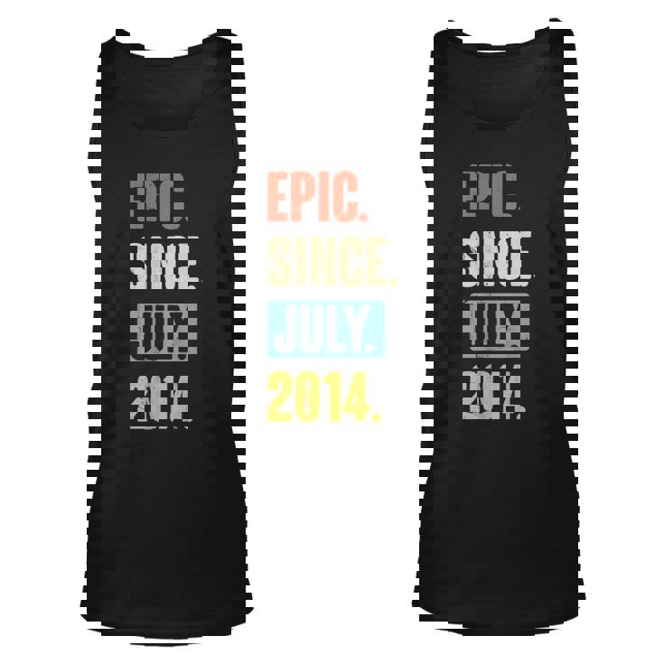 Epic Since July 2014 - Birthday 9Th Decoration Funny Unisex Tank Top