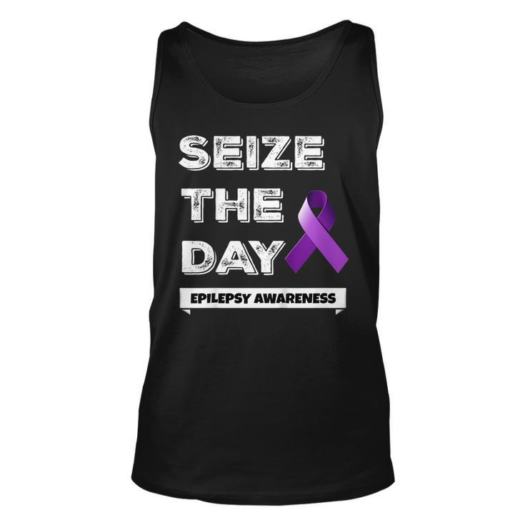 Epilepsy Awareness T Shirt Seize The Day November Purple Unisex Tank Top