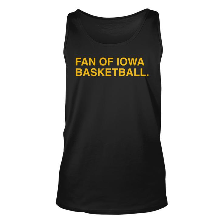 Fan Of Iowa Basketball Unisex Tank Top