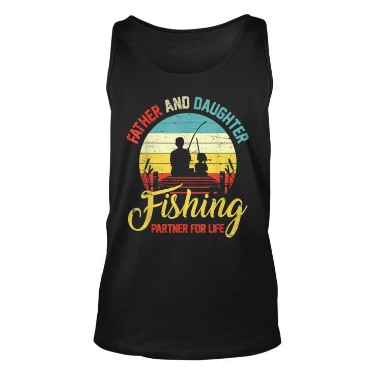 Father Daughter Fishing Partner For Life Retro Matching Dad  V2 Unisex Tank Top