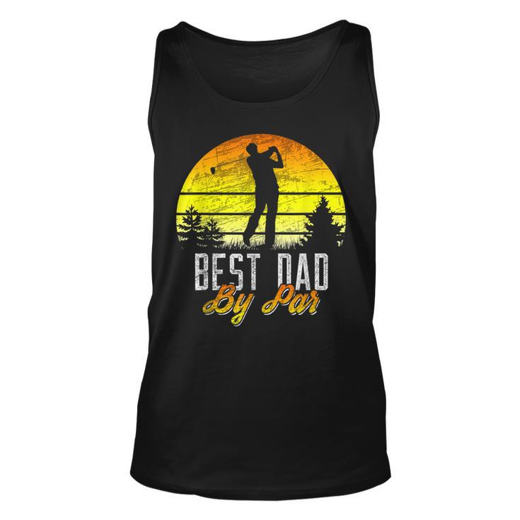 Fathers Day Best Dad By Par Golf Pun Golfer Tank Top
