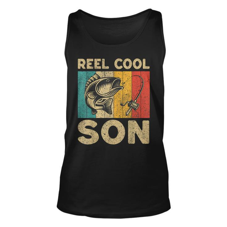 Fathers Day Present Funny Fishing Reel Cool Son  Unisex Tank Top